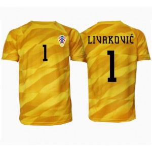 Fotbalové Dres Chorvatsko Dominik Livakovic #1 Brankářské Domácí Oblečení ME 2024 Krátký Rukáv